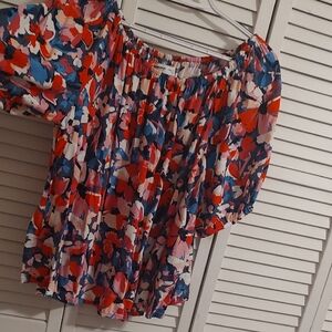 Sonoma Multicolor Floral Off-Shoulder Blouse